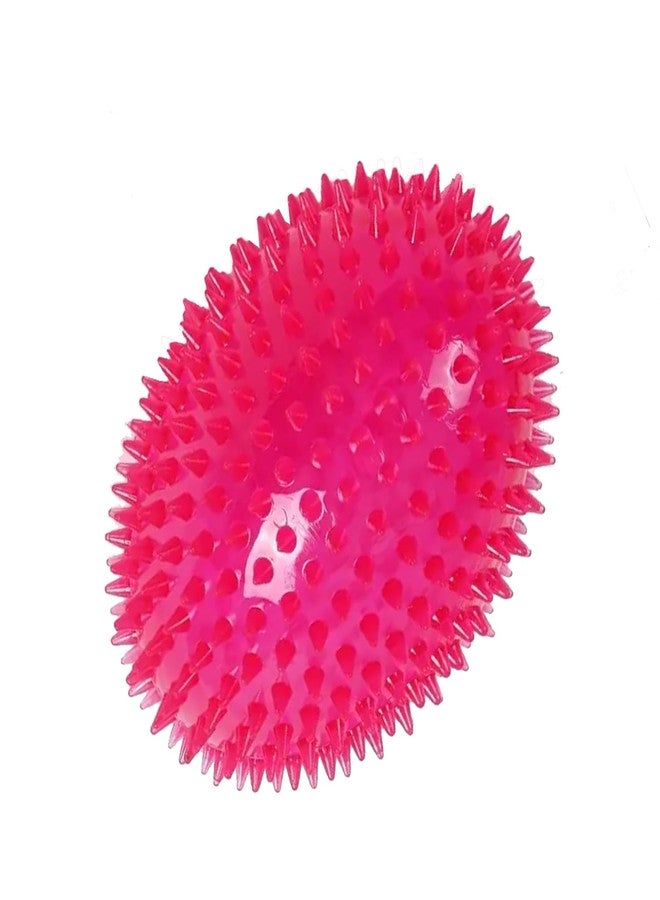PET FUN Dumbbell Shape Rubber Chew Toy for Dogs | Non-Toxic, Durable & Squeaky LED Spike Rugby Ball Chew Toy for Dogs & Cats | Squeaky Light-Up Pet Toy Combo of 2 - Image 3